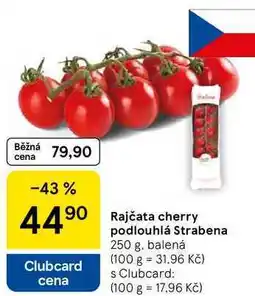 Tesco Rajčata cherry podlouhlá Strabena, 250 g, balená nabídka