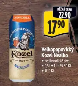 Albert Velkopopovický Kozel Nealko 0,5 l nabídka