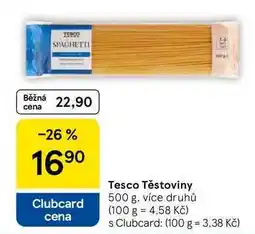 Tesco Tesco Těstoviny, 500 g, více druhů nabídka