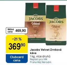 Tesco Jacobs Velvet Zrnková káva, 1 kg nabídka