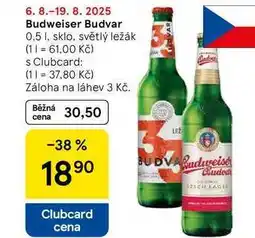 Tesco Budweiser Budvar světlý ležák, 0.5 l nabídka