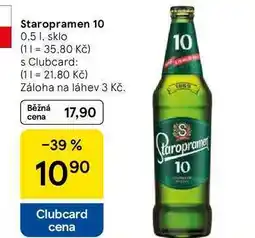 Tesco Staropramen 10, 0.5 1, sklo nabídka