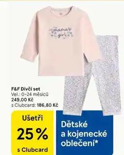 Tesco F&F Dívčí set Vel.: 0-24 měsíců nabídka