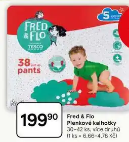 Tesco Fred & Flo Plenkové kalhotky, 30-42 ks, více druhů nabídka