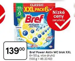 Tesco Bref Power Aktiv WC blok XXL, 6x 50 g, více druhů nabídka