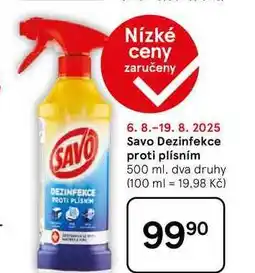 Tesco Savo Dezinfekce proti plísním, 500 ml, dva druhy nabídka