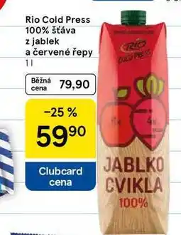 Tesco Rio Cold Press 100% šťáva z jablek a červené řepy, 1 l nabídka