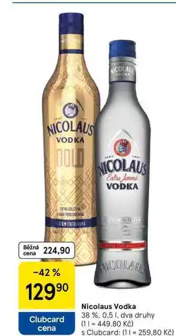 Tesco Nicolaus Vodka 38 %, 0.5 l nabídka