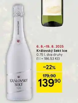 Tesco Královský Sekt Ice, 0.75 , dva druhy nabídka