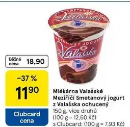 Tesco Mlékárna Valašské Meziříčí Smetanový jogurt z Valašska ochucený, 150 g nabídka