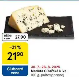 Tesco Madeta Císařská Niva, 100 g nabídka