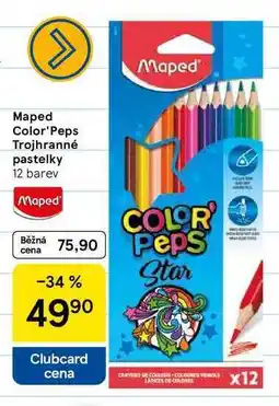 Tesco Maped Color' Peps Trojhranné pastelky, 12 barev nabídka