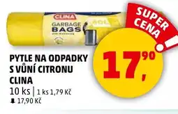 Penny Market CLINA Pytle na odpadky s vůní citronu nabídka