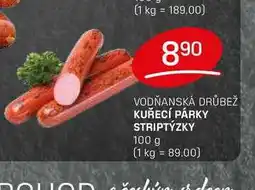 Flop KUŘECÍ PÁRKY STRIPTÝZKY 100 g nabídka
