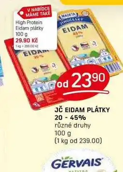 Flop JČ EIDAM PLÁTKY 20-45% různé druhy 100 g nabídka
