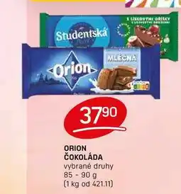 Flop ORION ČOKOLÁDA vybrané druhy 85-90 g nabídka