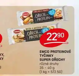 Flop EMCO PROTEINOVÉ TYČINKY SUPER OŘECHY různé druhy 35-40 g nabídka