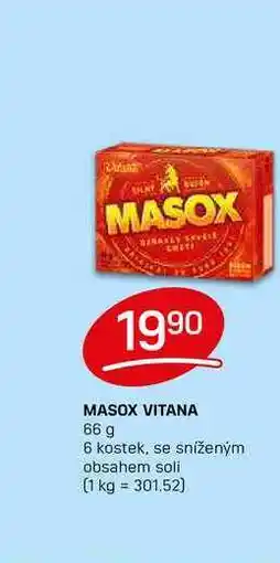 Flop MASOX VITANA 66 g 6 kostek, se sníženým obsahem soli nabídka