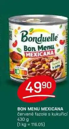 Flop BON MENU MEXICANA červené fazole s kukuřicí 430 g nabídka