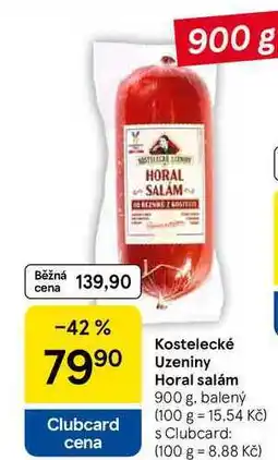 Tesco Kostelecké Uzeniny Horal salám, 900 g nabídka