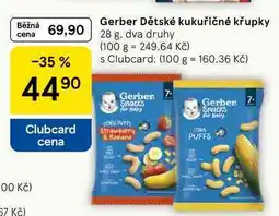 Tesco Gerber Dětské kukuřičné křupky, 28 g nabídka