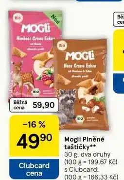 Tesco Mogli Plněné taštičky, 30 g, dva druhy nabídka