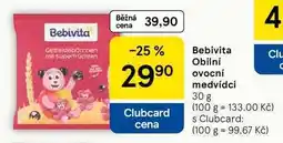 Tesco Bebivita Obilní Clu C ovocní medvídci, 30 g nabídka