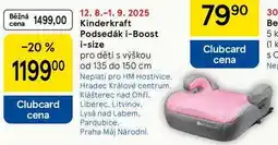Tesco Kinderkraft Podsedák i-Boost i-size, pro děti s výškou od 135 do 150 cm nabídka