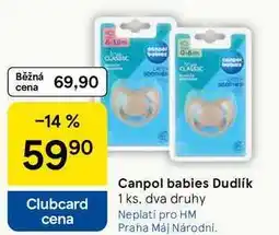 Tesco Canpol babies Dudlík, 1 ks, dva druhy nabídka