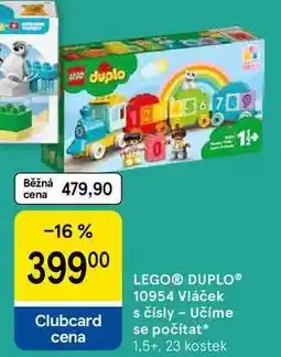 Tesco LEGO DUPLO 10954 Vláček s čísly - Učíme se počítat, 1,5+, 23 kostek nabídka