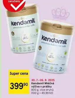 Tesco Kendamil Mléčná výživa v prášku, 800 g nabídka