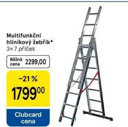 Tesco Multifunkční hliníkový žebřík, 3x 7 příček nabídka