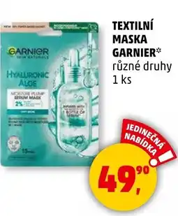 Penny Market Textilní maska garnier nabídka