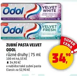 Penny Market Zubní pasta velvet odol nabídka