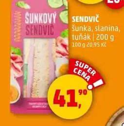 Penny Market SENDVIČ šunka, slanina, tuňák nabídka