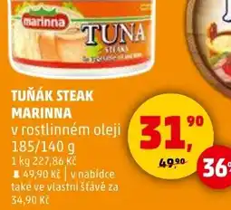 Penny Market Tuňák steak marinna nabídka