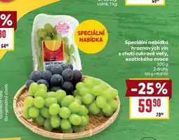 Billa Speciální nabídka hroznových vín s chutí cukrové vaty, exotického ovoce 300 g nabídka