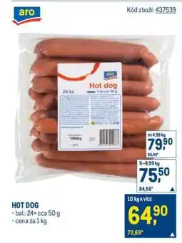 Makro Hot Dog nabídka