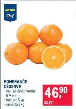 Makro Pomeranče džusové nabídka