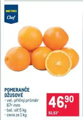 Makro Pomeranče džusové nabídka