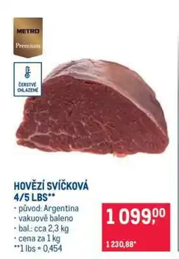 Makro Hovězí svíčková 4/5 lbs nabídka