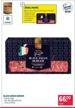 Makro Black Angus burger nabídka