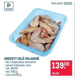Makro KREVETY CELÉ CHLAZENÉ nabídka