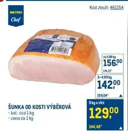 Makro Šunka od kosti výběrová nabídka