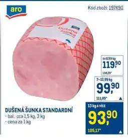 Makro Dušená šunka standardní nabídka