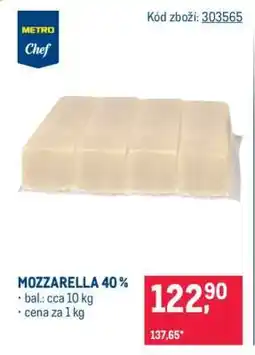Makro Mozzarella 40 % nabídka