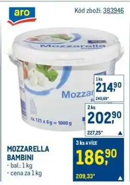 Makro MOZZARELLA BAMBINI nabídka