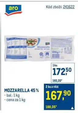 Makro Mozzarella 45 % nabídka
