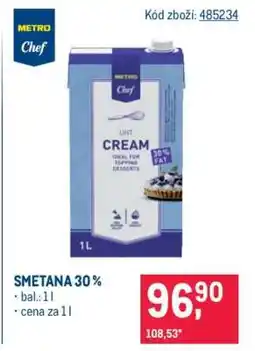 Makro Smetana 30% nabídka