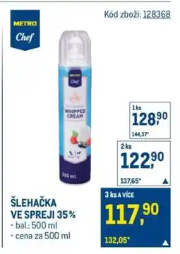 Makro ŠLEHAČKA VE SPREJI 35 % nabídka